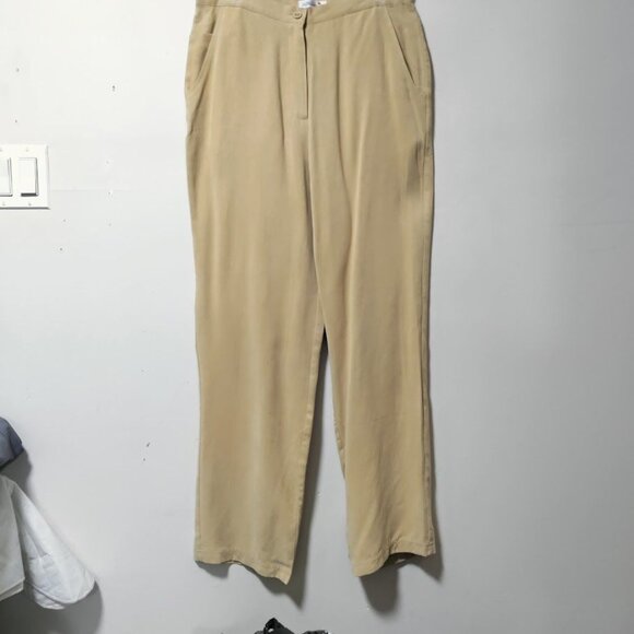 NWOT UbU I'll Be Me Lagenlook Artsey Layers Casual Trouser Pants Tan M/30 - Picture 2 of 9